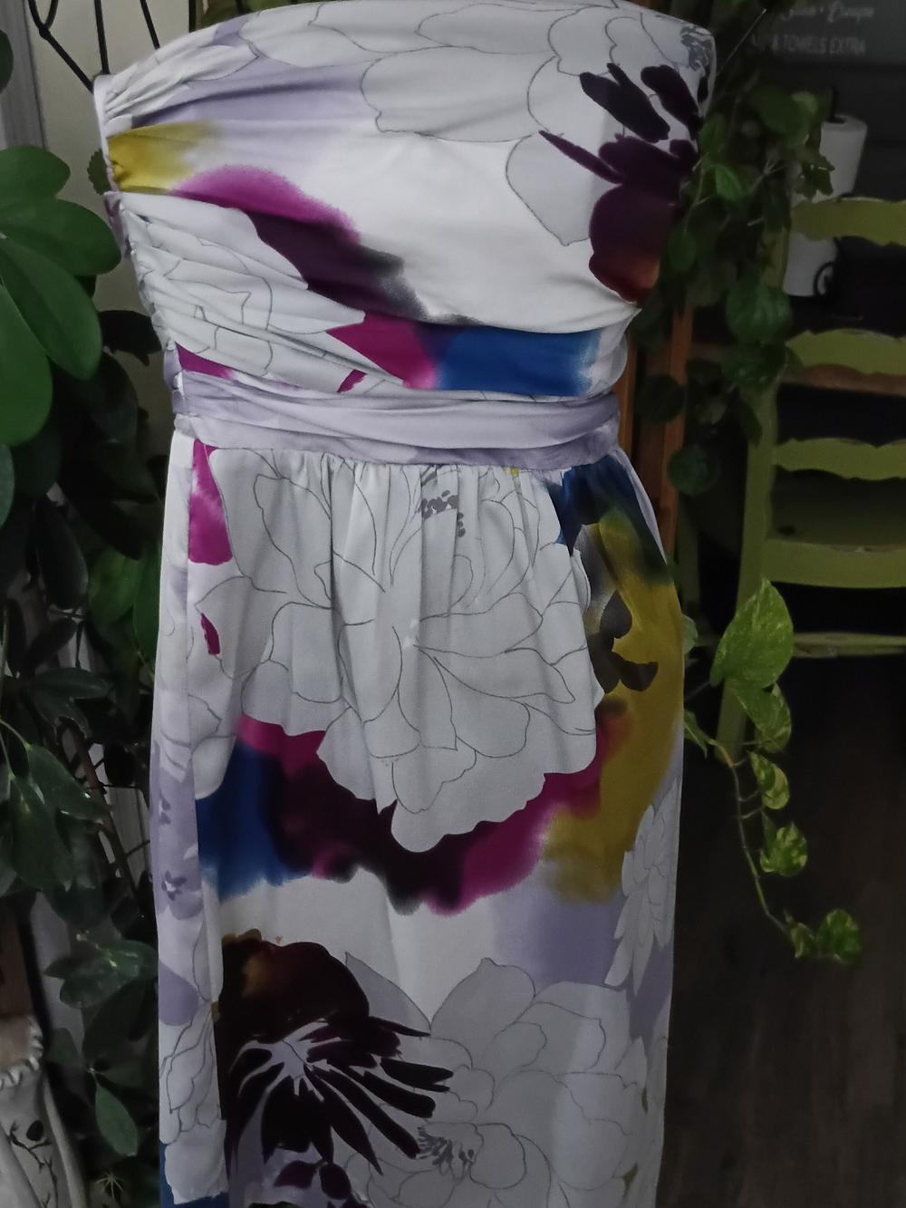 The Limited - Strapless Floral Print Mini Dress
